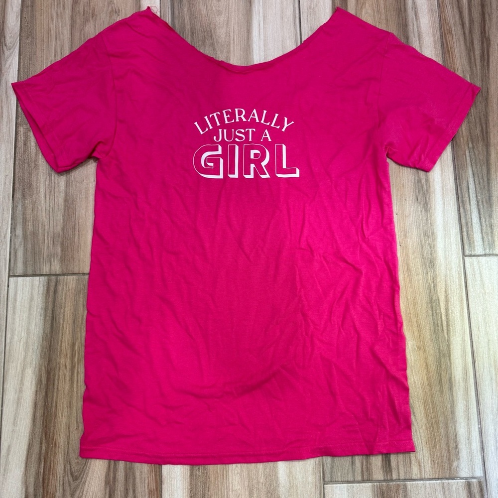 NWT MAP off the shoulders T-Shirt - Literally Just A Girl